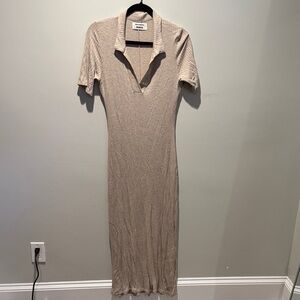 Reformation Diane Ribbed Midi Dress sz Medium